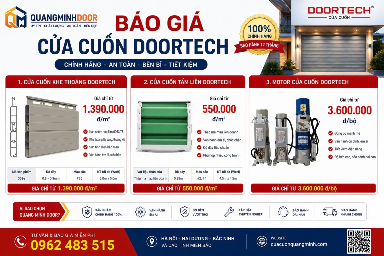 Báo giá cửa cuốn Doortech