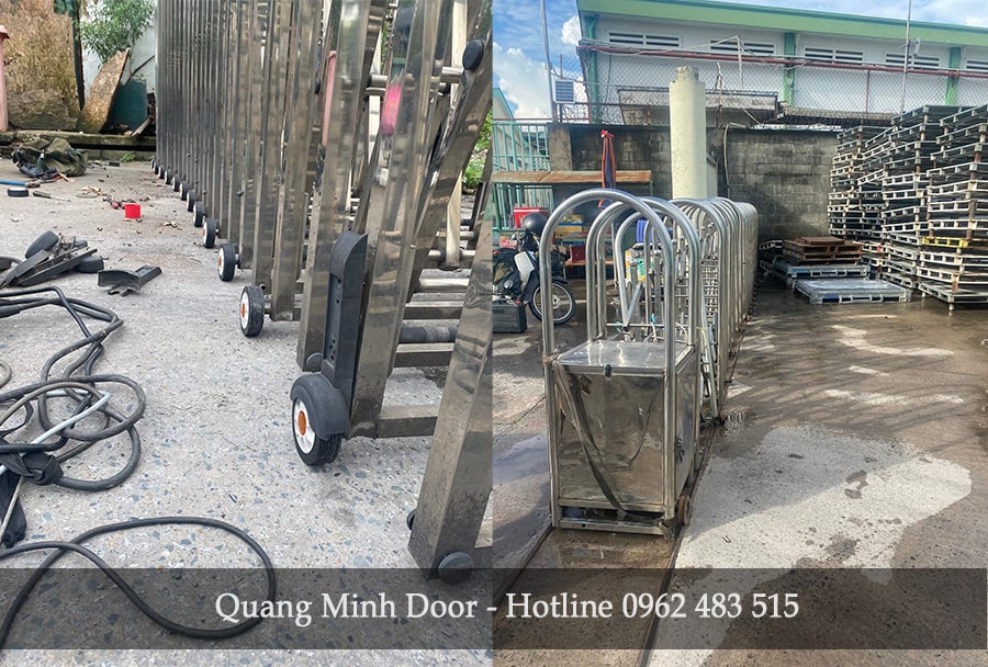 sửa cổng xếp