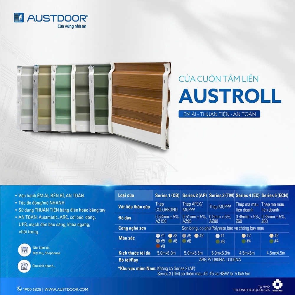 cửa cuốn tấm liền